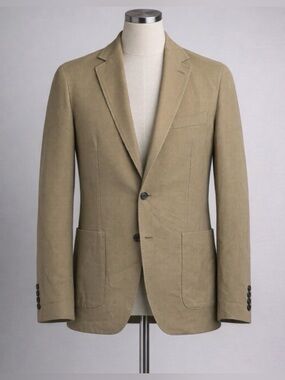 Todd Snyder Italian Knit Sport Coat Blazer 42L Pine Cone Tan Cotton Italian NEW